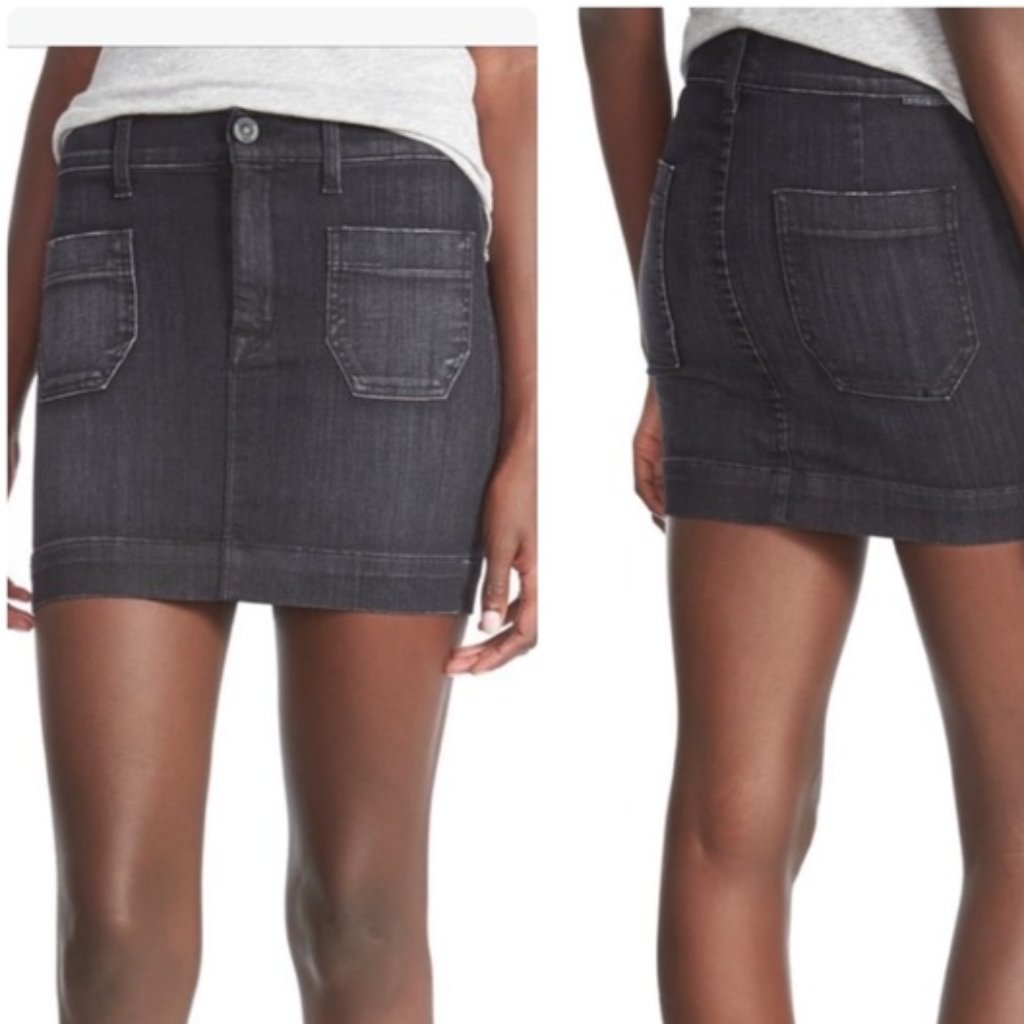 Hudson High-Rise Denim Mini Skirt